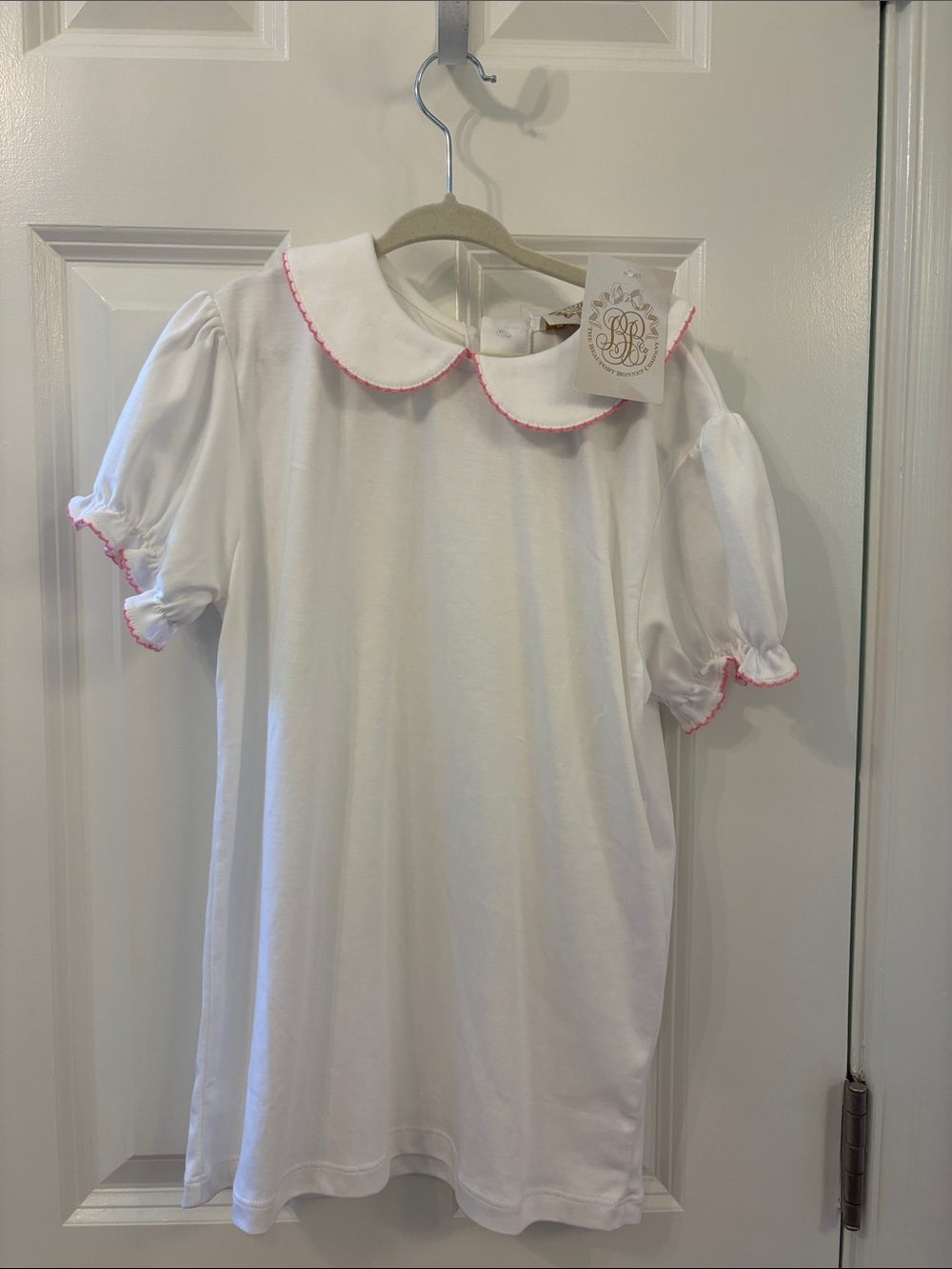 The Beaufort Bonnet Company White Top with Pink Trim